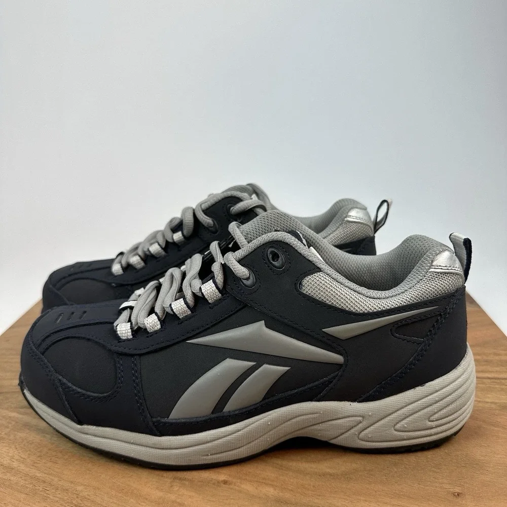 New Womens Reebok Work Jorie Navy Composite Toe‎ Oxford Shoes Sneakers Sz 9 M
