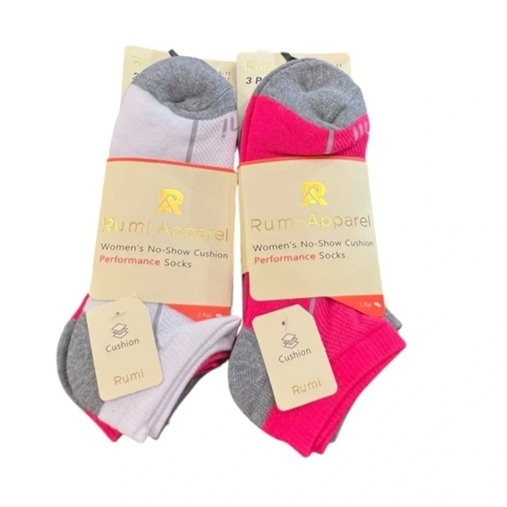 Women's No Show Socks 6 Pairs Sock Size 9-11 / Shoe Size‎ 5-11 Multicolor NWT
