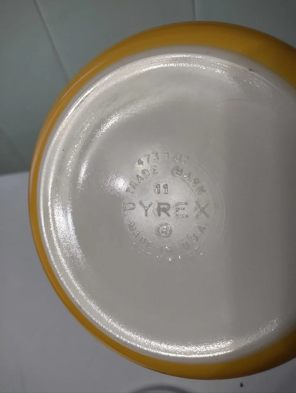 Pyrex bright yellow