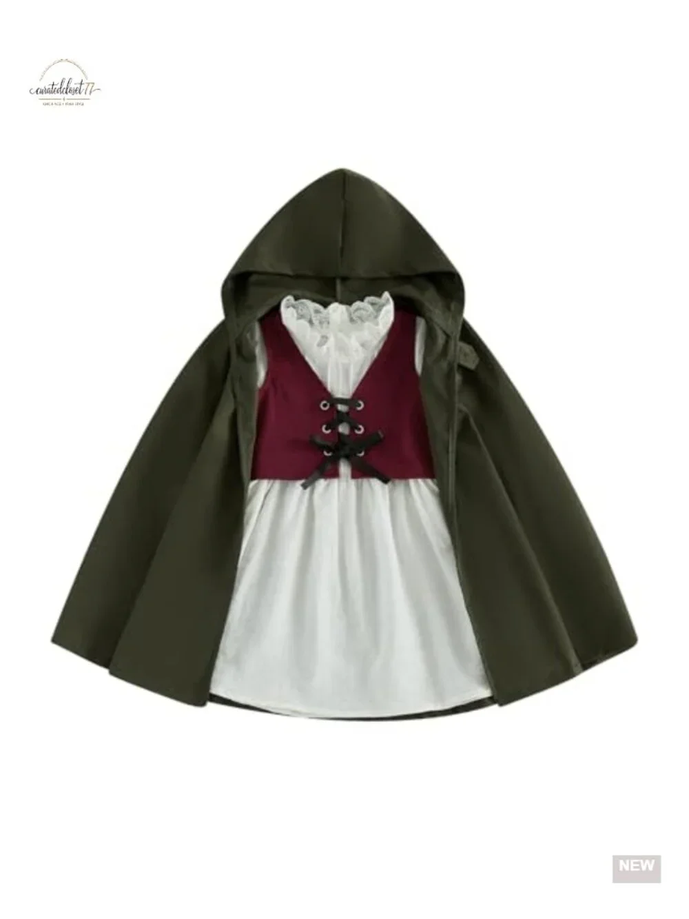 Toddler Girl Medieval Halloween Costume Ring Bearer 4 Pc Set