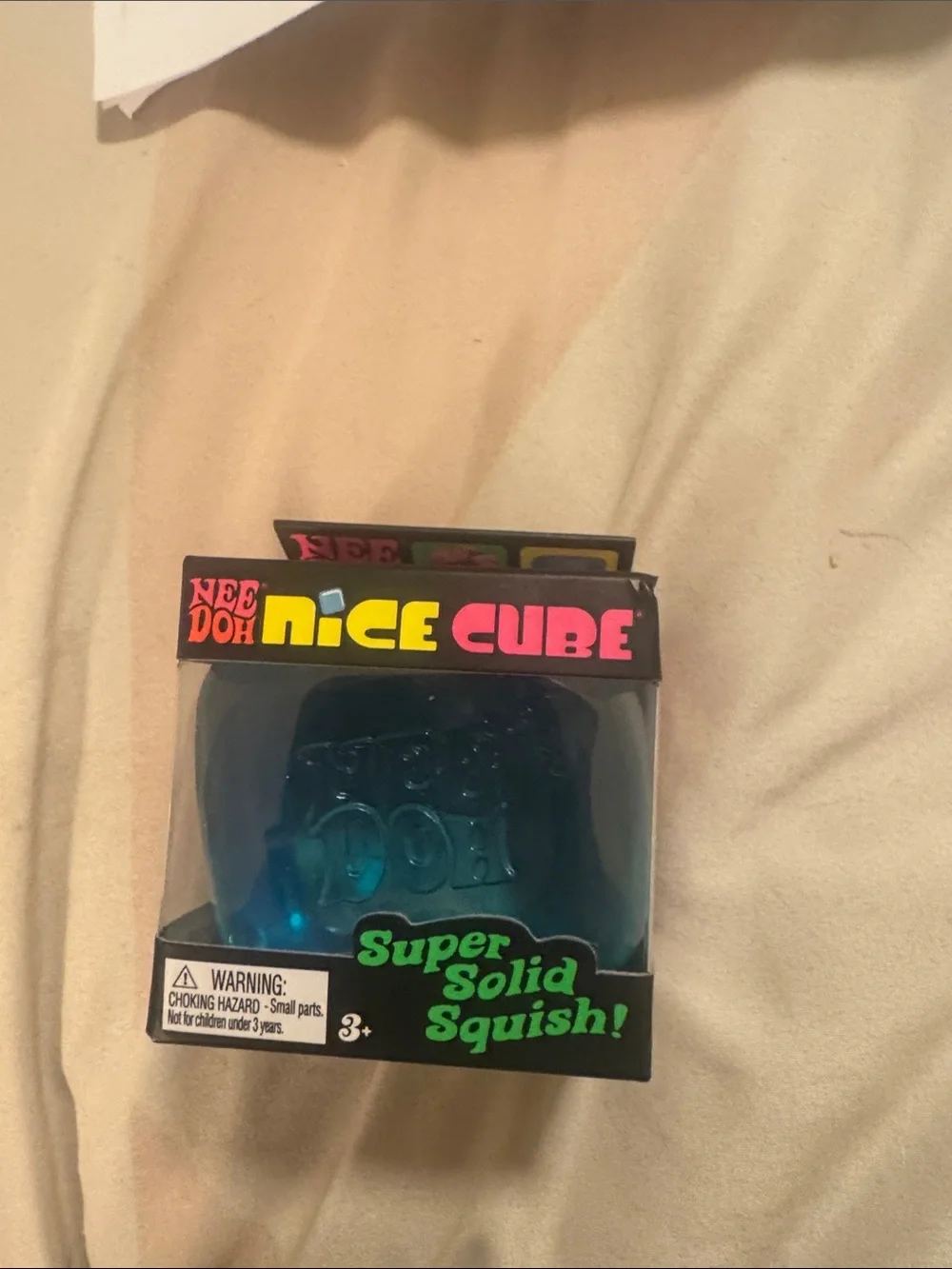 Nee Doh Nice Cube - Blue Super Solid Squish Toy