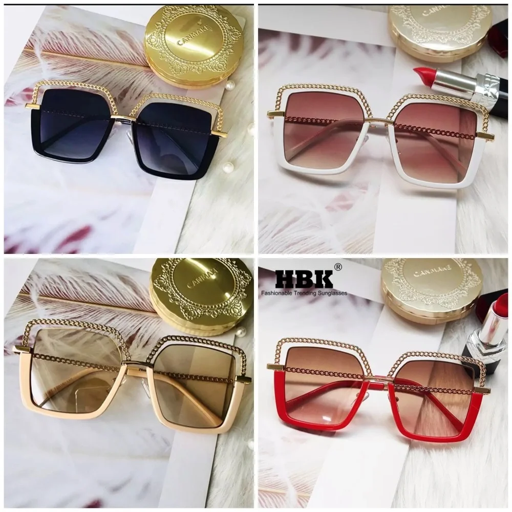 🆕 Square Chain Frame Sunglasses