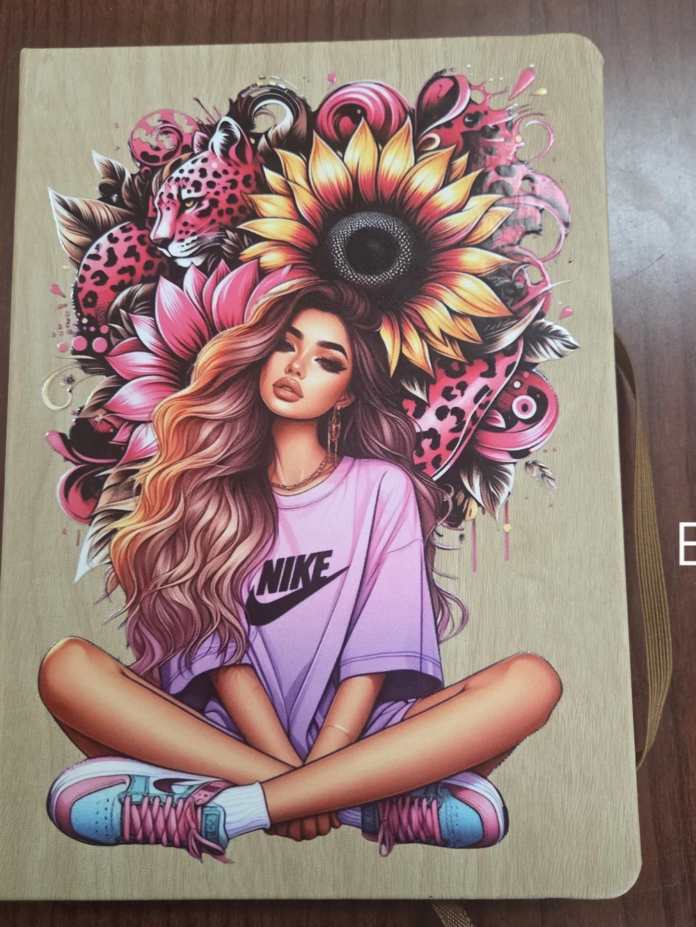 Pink & Yellow Floral Girl Journal