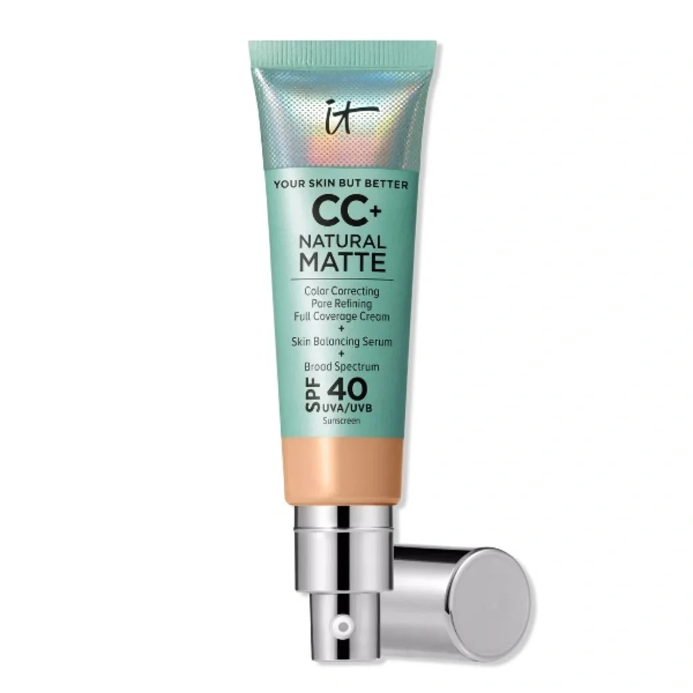 IT Cosmetics CC+ Natural Matte Foundation SPF 40 Medium 1.08oz NIB Full Coverage