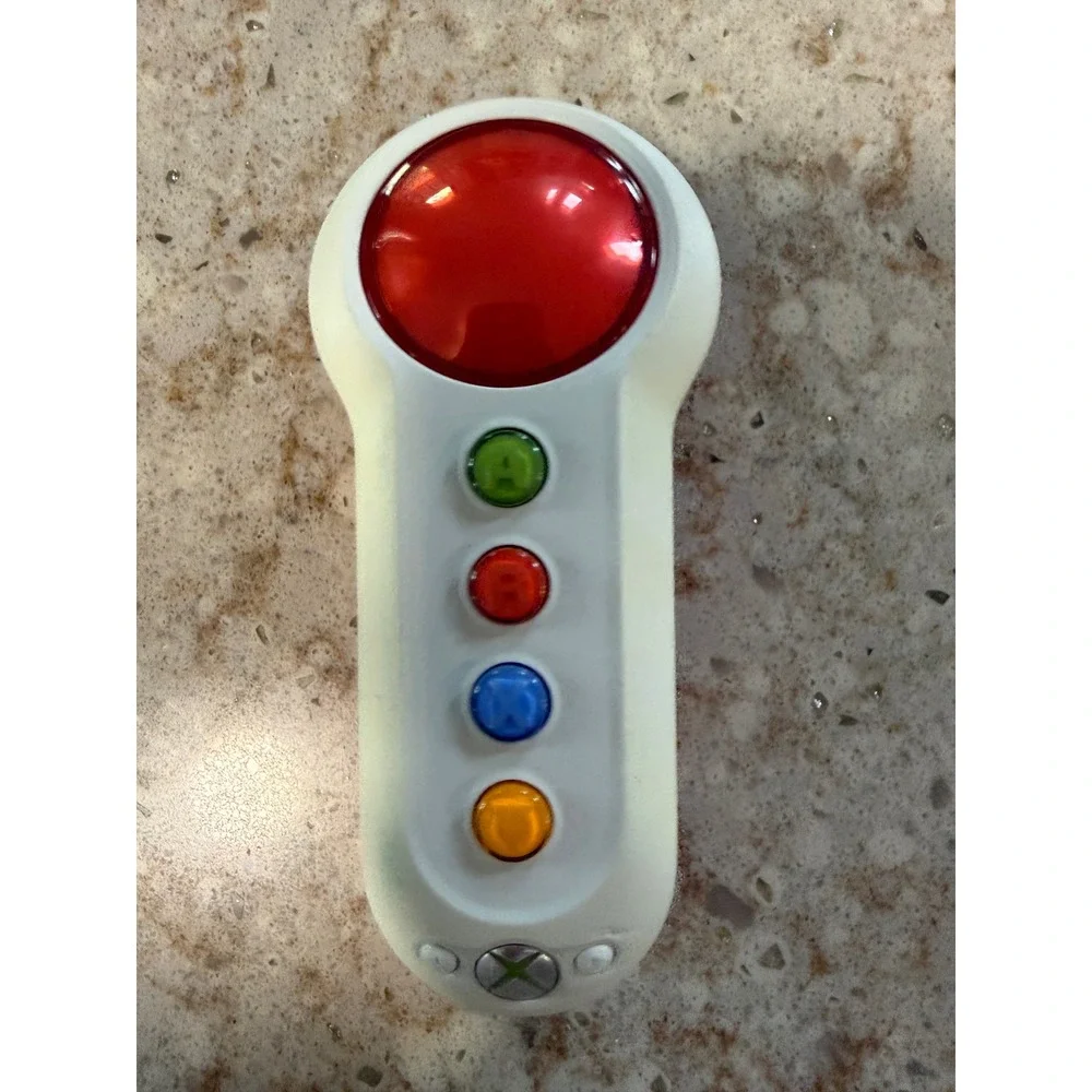 Microsoft Xbox 360 Big Button Pad Wireless Controller‎ Model 1138 White Red