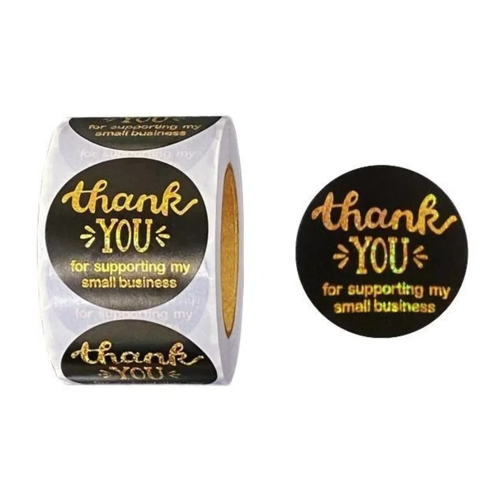 3-Pack 500 Thank You for Supporting My Small Business Sticker 1 Inch Labels 1500