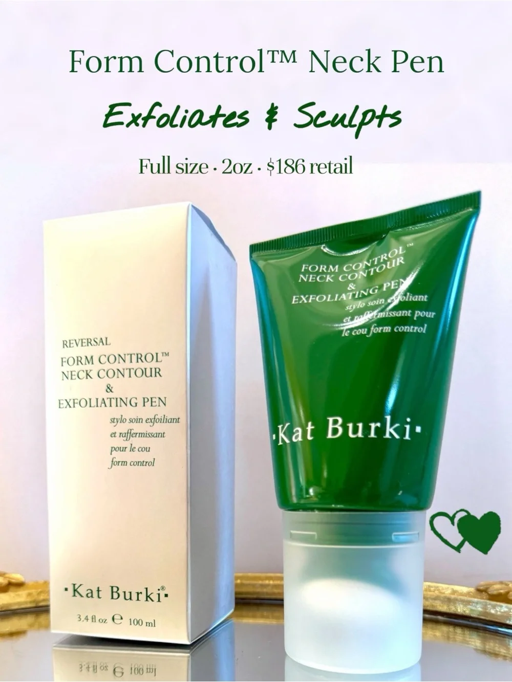 Kat Burki Full Size Luxury Skincare Duo Face Cream & Neck Contour Pen