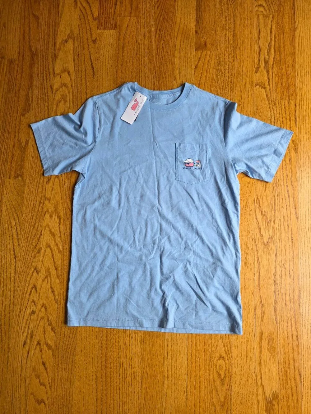 Vineyard Vine's Light Blue Whale T-Shirt | Large 16 | Short Sleeve Camping NEW