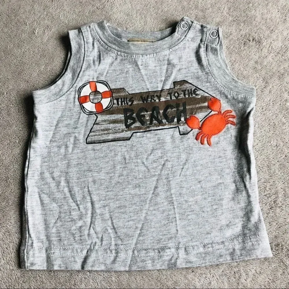Kid’s Headquarters This way To The Beach Baby Tank