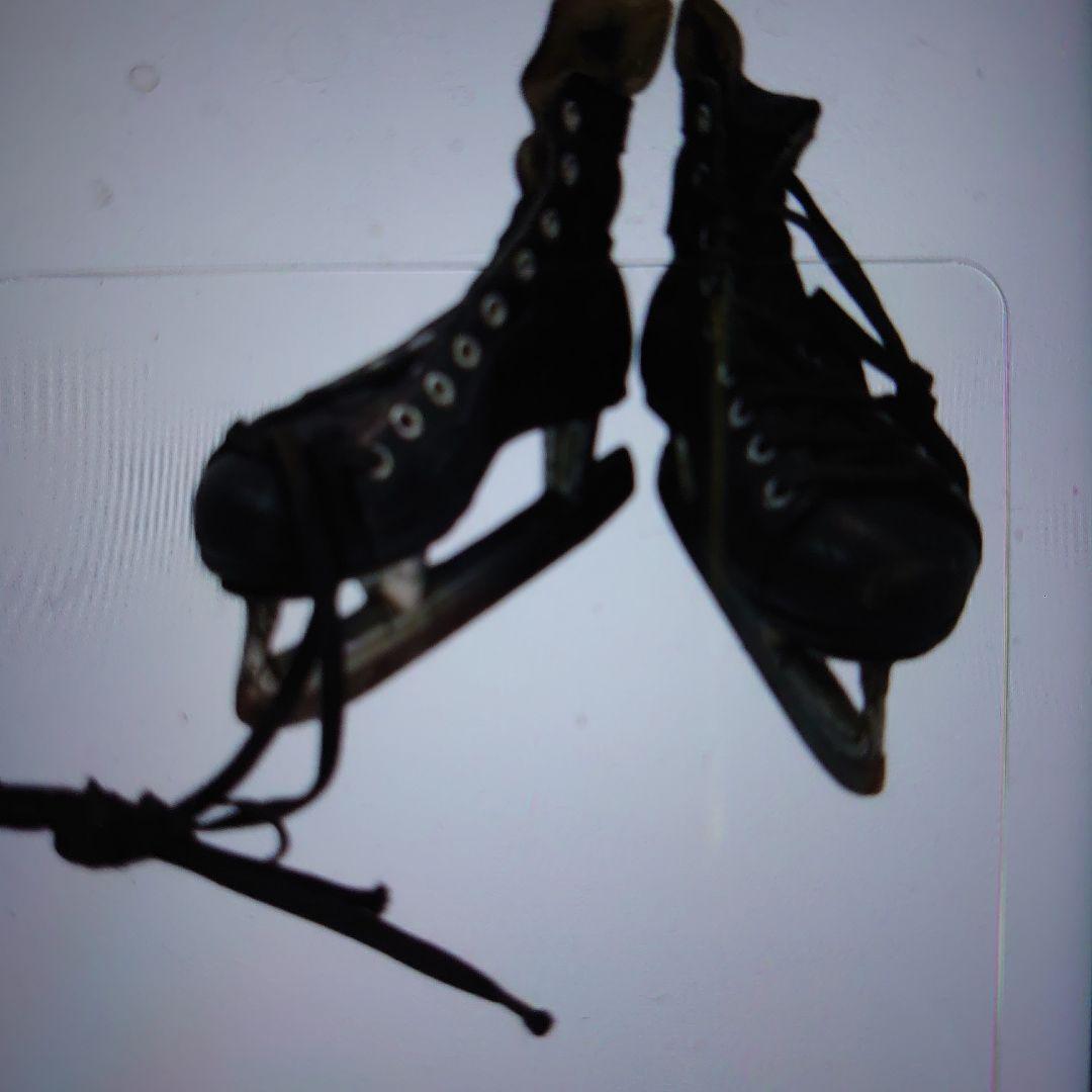 Ice Skates Black Synthetic Leather