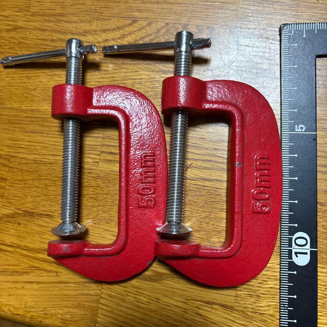 Red C-Clamp 50mm x 2