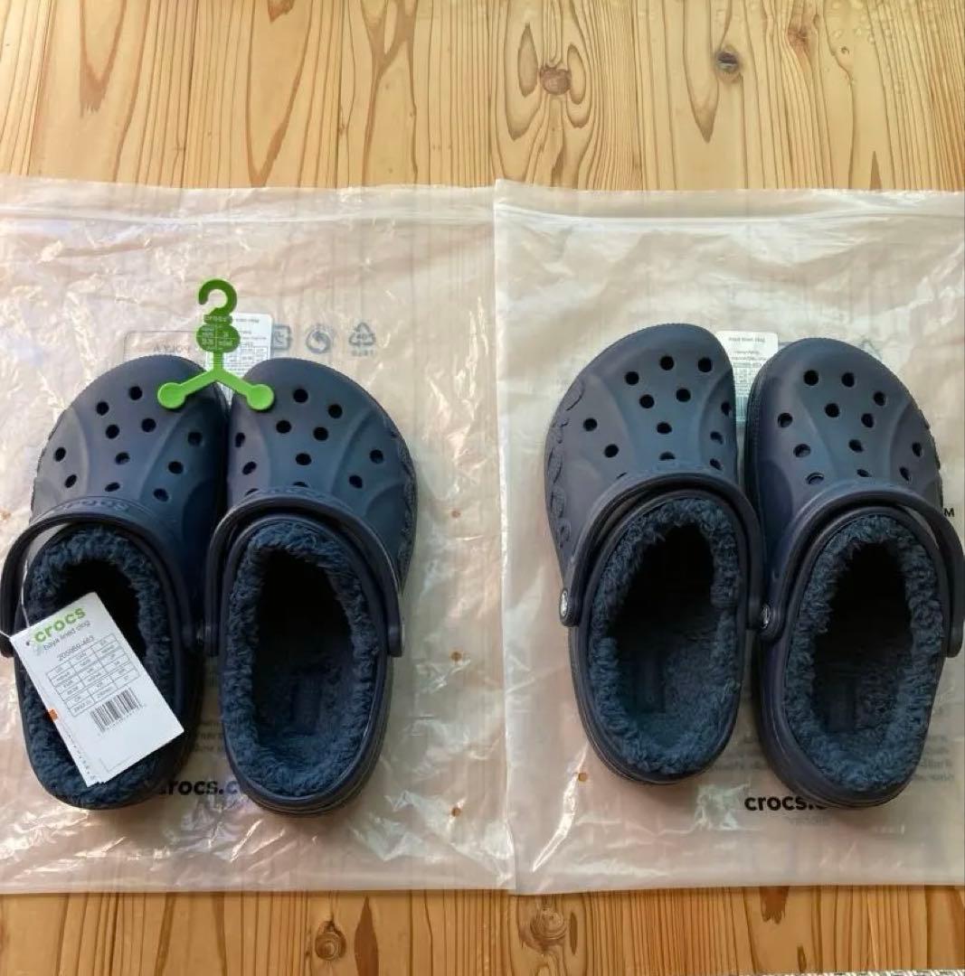Crocs with liners, navy, set of 2 pairs