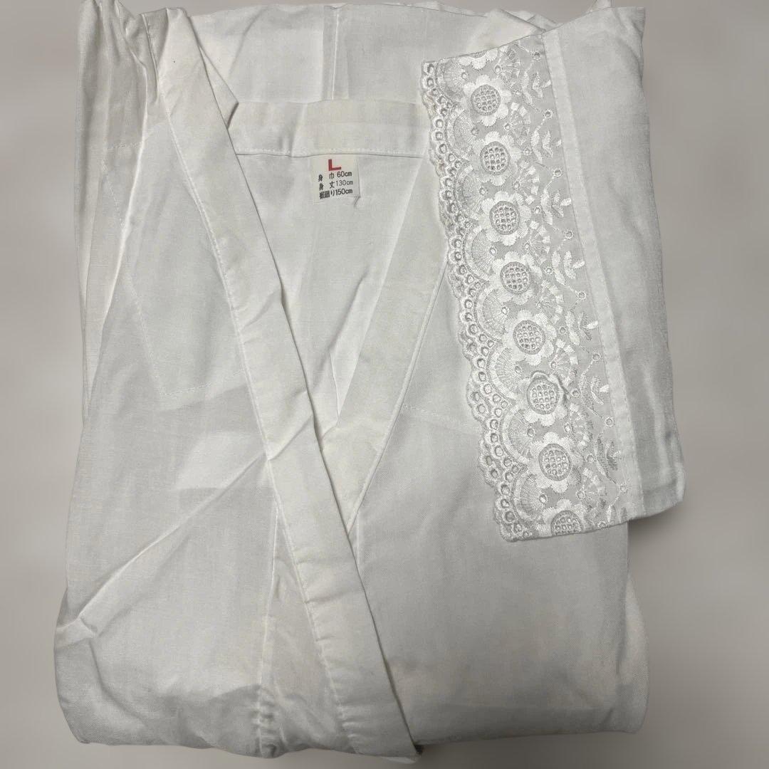 L Size Japanese Undergarment Slip with Lace Trim - Unused