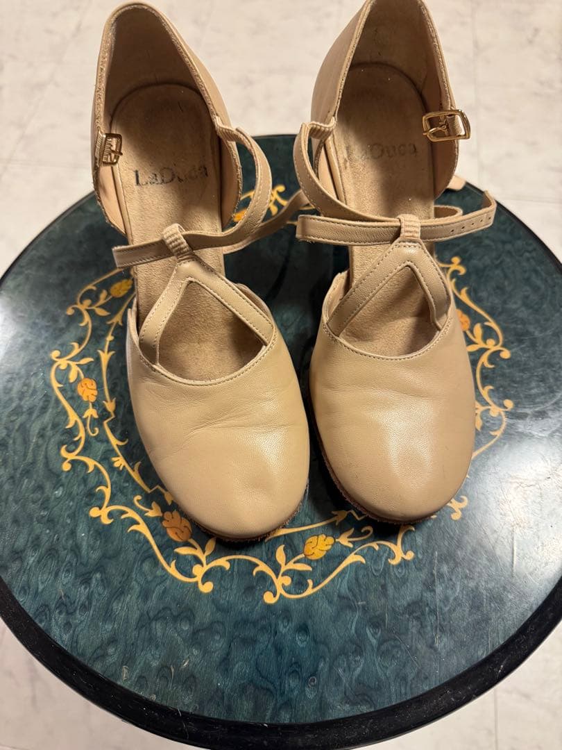 LaDuca Social Dance Shoes, UK Import, Beige