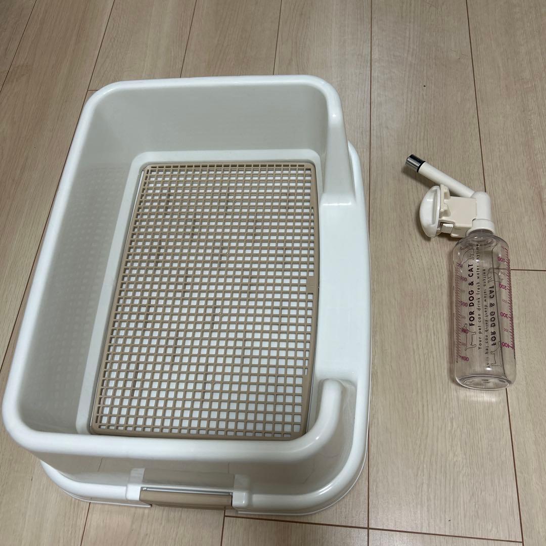 IRIS OHYAMA Pet Toilet Regular + Richell Water Dispenser Set