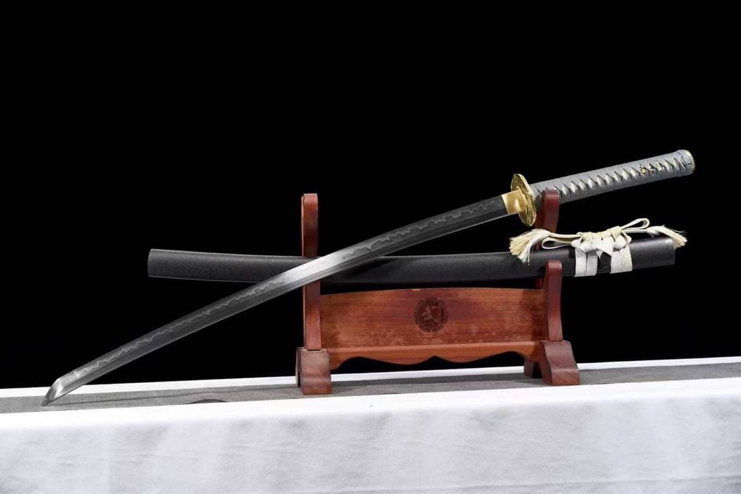 Tenmoku Shadow High-Grade Authentic Iai Sword Weapon Antique Period Weapon Long Wakizashi Unsigned Practice Fine Art