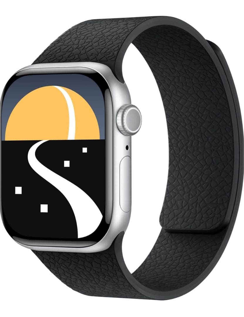 Apple Watch Rubber Band - Black - Magnetic