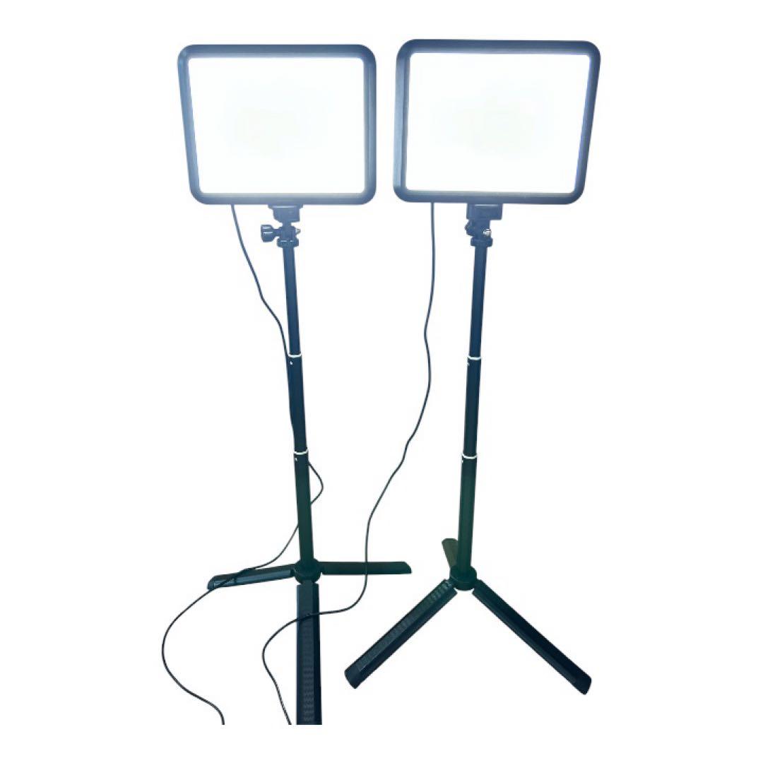 LED Photography Light Set of 2, Desktop USB Powered, Dimmable, for Streaming, Web Conferencing, Product Photography