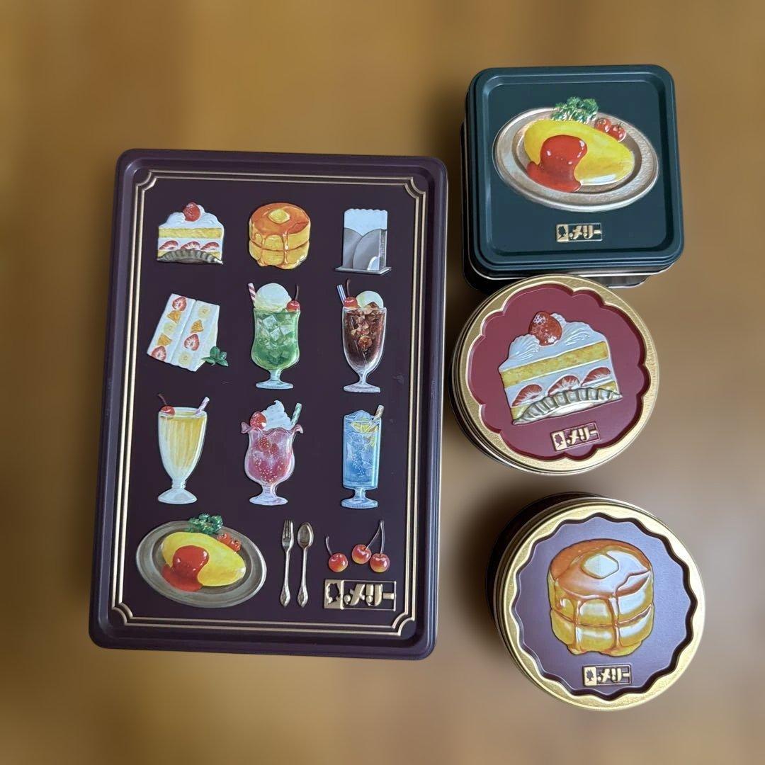 【4 Empty Cans】Limited Edition Kissaten Merry Popping Candy Chocolate - Sold Out Item
