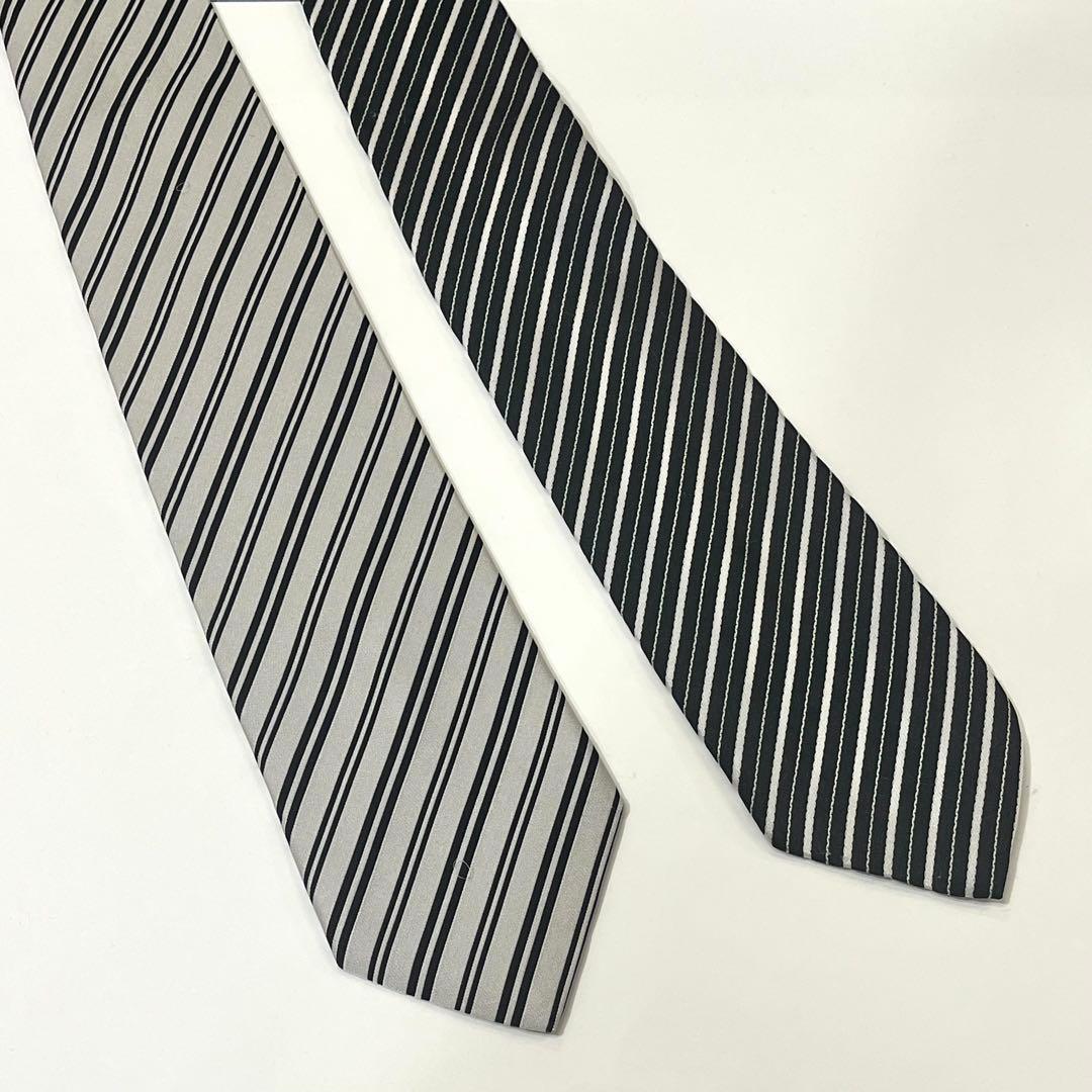 Set of 2 striped ties for morning wear