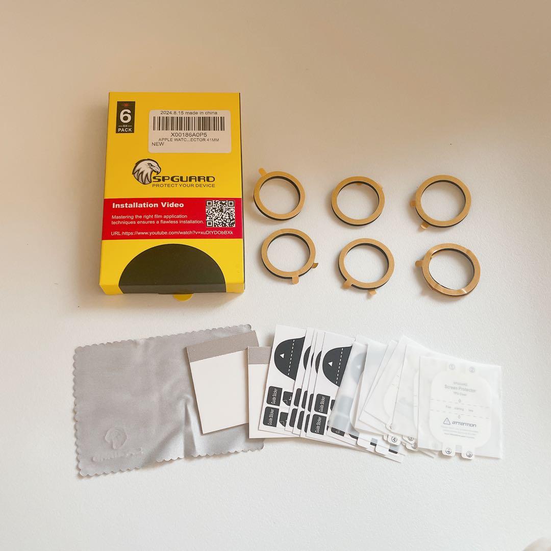 Set of 6 ultra-thin protective films for Apple Watch 41mm! Prevents scratches and fingerprints