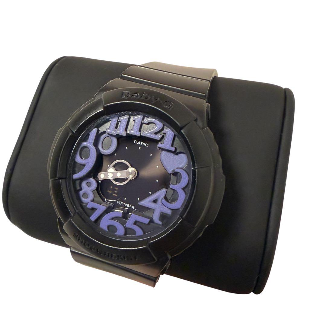 CASIO BABY-G BGA-134-1BJF Black Purple Heart Working