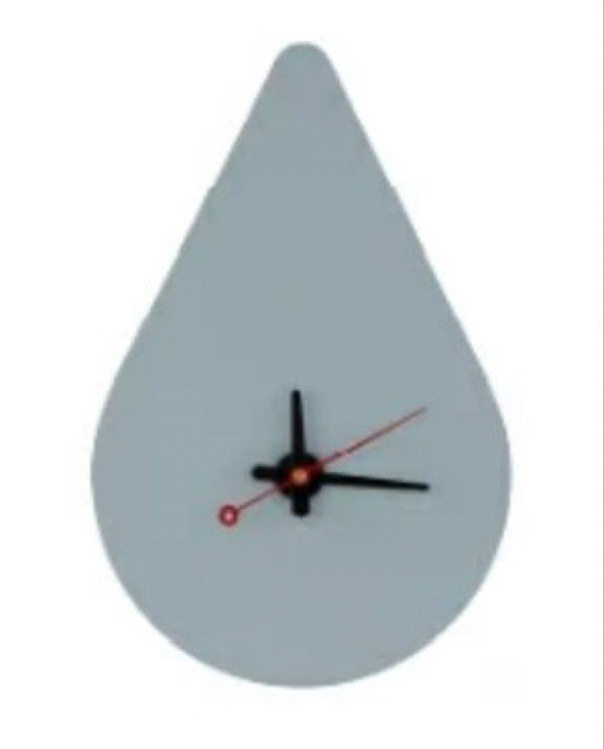 Wall Clock, Interior, Water Drop Shape Gray Wall Clock, Water Drop Shape Blue Wall Clock