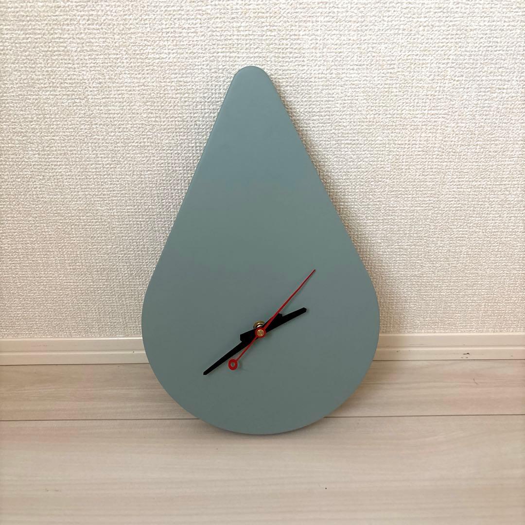 Wall Clock, Interior, Water Drop Shape Gray Wall Clock, Water Drop Shape Blue Wall Clock