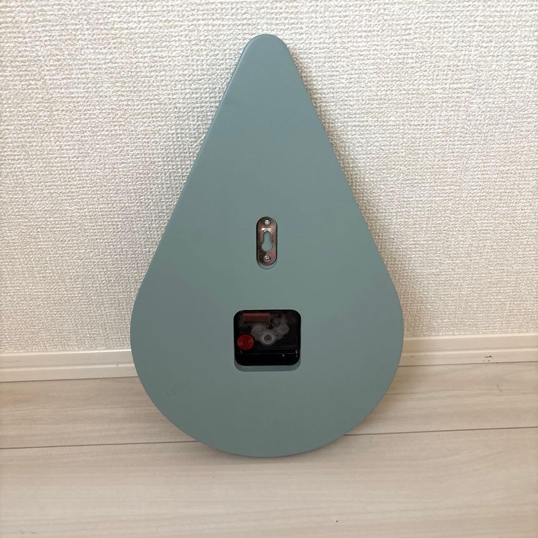 Wall Clock, Interior, Water Drop Shape Gray Wall Clock, Water Drop Shape Blue Wall Clock