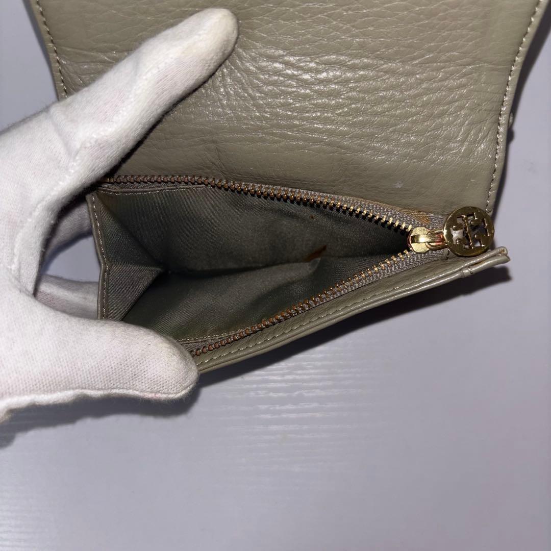 0039 TORY BURCH Amanda Gold TT Logo Folding Wallet