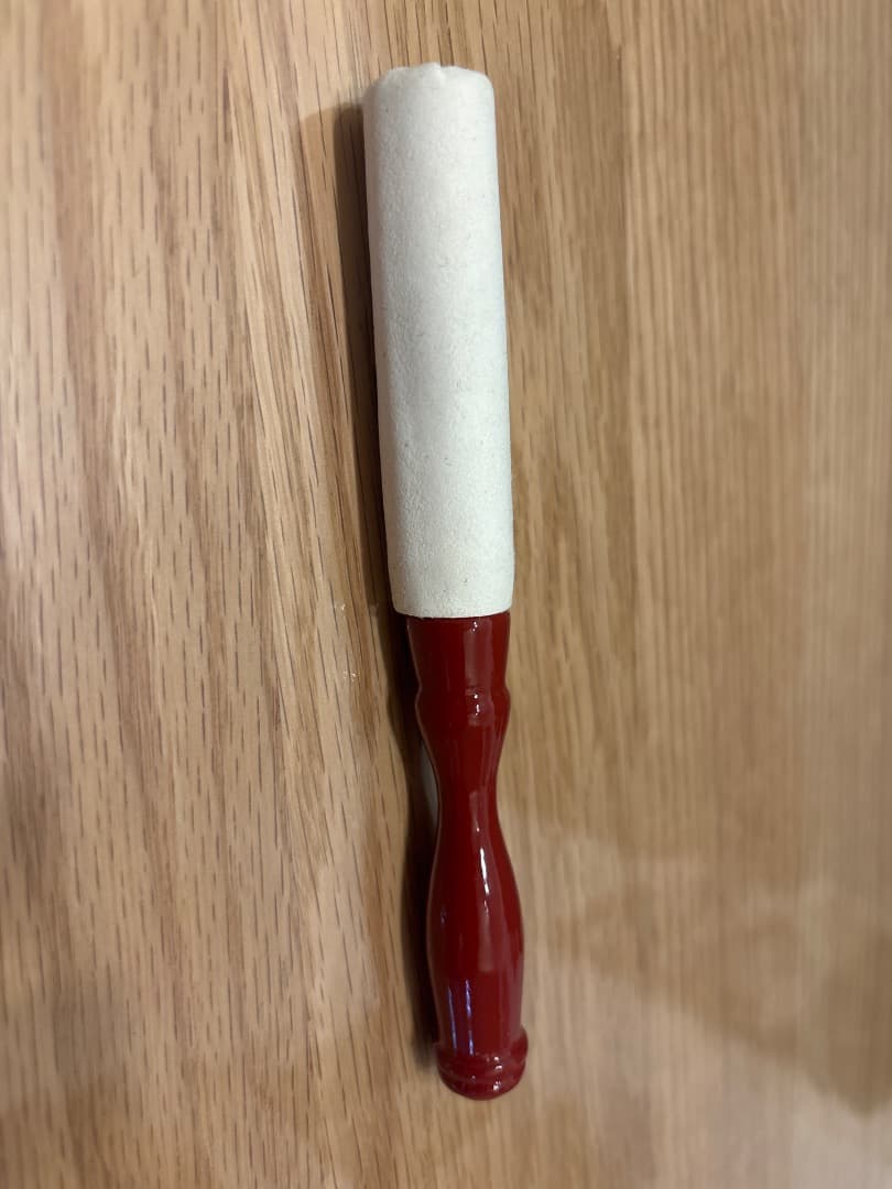 Red and white striped pole