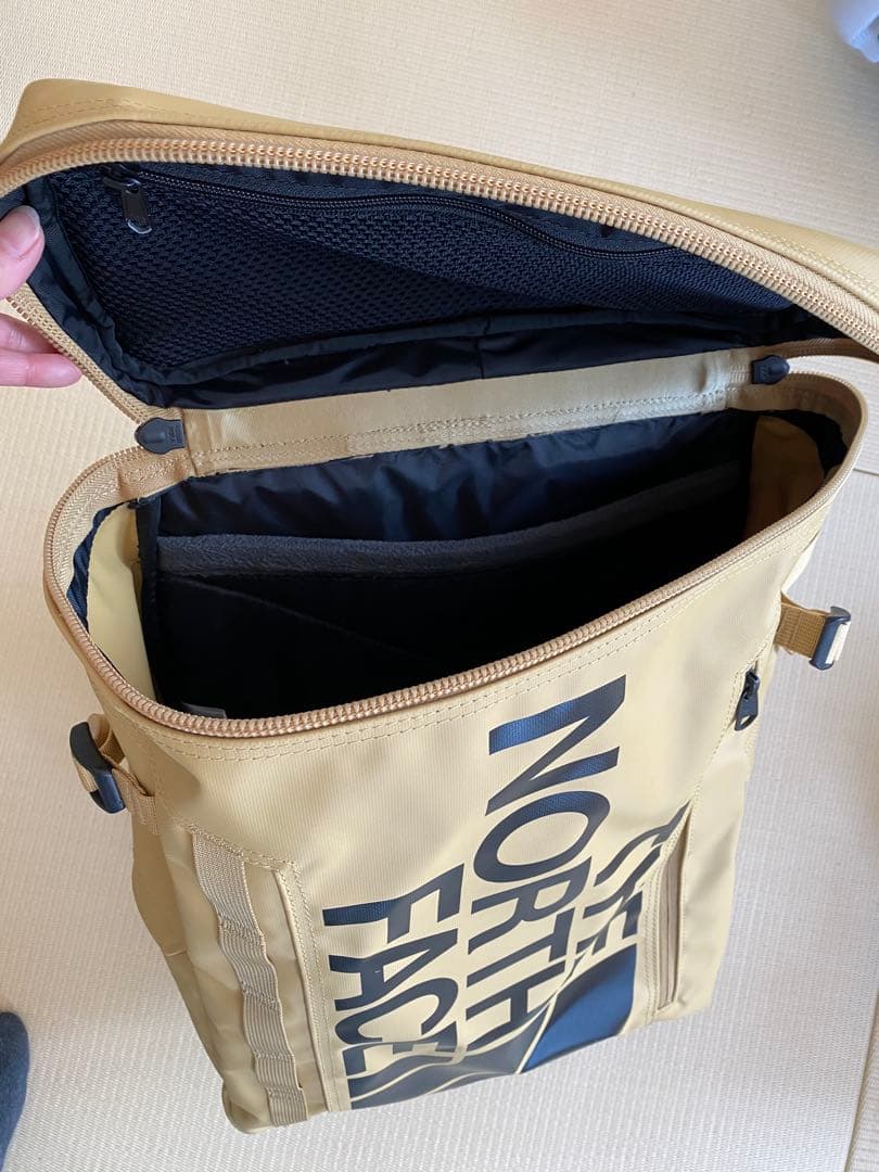 beige backpack
